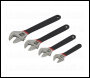 Sealey AK9935 Adjustable Wrench Set 4pc Ni-Fe Finish