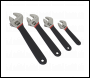 Sealey AK9935 Adjustable Wrench Set 4pc Ni-Fe Finish