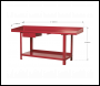 Sealey AP1020 Workbench Steel 2m with 1 Drawer