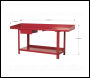 Sealey AP1020 Steel Workbench with Drawer 2m