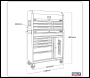 Sealey AP1080GR Superline Pro® Topchest & Rollcab Combination 12 Drawer & 1 Door Cupboard - Grey