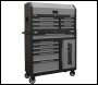 Sealey AP1080GR Superline Pro® Topchest & Rollcab Combination 12 Drawer & 1 Door Cupboard - Grey