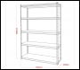 Sealey AP1200R Racking Unit with 5 Shelves 220kg Capacity Per Level