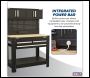 Sealey AP12701 Superline PRO® Workbench with Pegboard Back Panel, Power Bar & Wooden Worktop