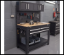 Sealey AP12701 Superline PRO® Workbench with Pegboard Back Panel, Power Bar & Wooden Worktop