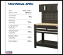 Sealey AP12701 Superline PRO® Workbench with Pegboard Back Panel, Power Bar & Wooden Worktop