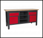 Sealey AP1905A Workstation with 2 Drawers, 2 Cupboards & Open Storage