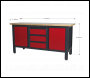 Sealey AP1905C Workbench with 3 Drawers & 2 Cupboards