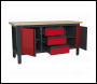 Sealey AP1905C Workbench with 3 Drawers & 2 Cupboards