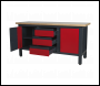 Sealey AP1905C Workbench with 3 Drawers & 2 Cupboards