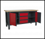 Sealey AP1905C Workbench with 3 Drawers & 2 Cupboards