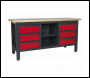 Sealey AP1905D Workstation with 6 Drawers & Open Storage
