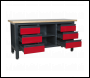Sealey AP1905D Workbench with 6 Drawers & Open Storage