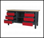 Sealey AP1905D Workbench with 6 Drawers & Open Storage