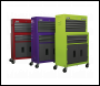 Sealey AP2200BBCP Topchest & Rollcab Combination 6 Drawer with Ball-Bearing Slides - Purple/Grey