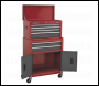 Sealey AP2200BB Topchest & Rollcab Combination 6 Drawer with Ball-Bearing Slides- Red