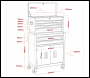 Sealey AP2200BB Topchest & Rollcab Combination 6 Drawer with Ball-Bearing Slides- Red