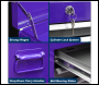 Sealey AP2200BBCP American PRO® Topchest & Rollcab Combination 6 Drawer - Purple/Grey