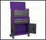 Sealey AP2200BBCP American PRO® Topchest & Rollcab Combination 6 Drawer - Purple/Grey