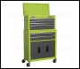 Sealey AP2200BBHV Topchest & Rollcab Combination 6 Drawer with Ball-Bearing Slides - Green/Grey