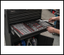 Sealey AP2200BKSTACK American PRO® Topchest, Mid-Box Tool Chest & Rollcab Stack 9 Drawer - Black