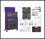 Sealey AP2200COMBOCP Topchest & Rollcab Combination 6 Drawer with Ball-Bearing Slides - Purple/Grey & 170pc Tool Kit