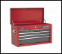 Sealey AP2201BBCOMBO American PRO® Topchest 6 Drawer with 98pc Tool Kit - Red/Grey