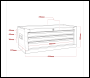 Sealey AP223 American PRO® Mid-Box Tool Chest 3 Drawer - Red