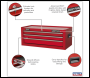 Sealey AP223 American PRO® Mid-Box Tool Chest 3 Drawer - Red - REFURBISHED - GRADE C