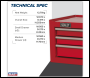 Sealey AP223 American PRO® Mid-Box Tool Chest 3 Drawer - Red - REFURBISHED - GRADE C
