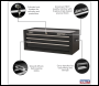 Sealey AP223B American PRO® Mid-Box Tool Chest 3 Drawer - Black