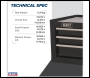 Sealey AP223B American PRO® Mid-Box Tool Chest 3 Drawer - Black
