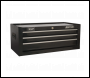 Sealey AP22BSTACK Topchest, Mid-Box Tool Chest & Rollcab 14 Drawer Stack - Black