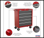 Sealey AP22505BB American PRO® Rollcab 5 Drawer - Red/Grey