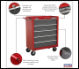 Sealey AP22505BB American PRO® Rollcab 5 Drawer - Red/Grey