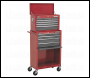 Sealey AP22513BB Topchest & Rollcab Combination 13 Drawer with Ball-Bearing Slides - Red/Grey