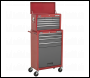 Sealey AP22513BB Topchest & Rollcab Combination 13 Drawer with Ball-Bearing Slides - Red/Grey