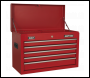 Sealey AP22STACK Topchest, Mid-Box Tool Chest & Rollcab 14 Drawer Stack - Red