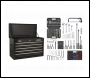 Sealey AP225BCOMBO Topchest 5 Drawer with Ball-Bearing Slides - Black & 272pc Tool Kit