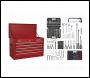 Sealey AP225COMBO Topchest 5 Drawer with Ball-Bearing Slides - Red & 272pc Tool Kit