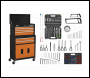 Sealey AP22OCOMBO Topchest & Rollcab Combination 6 Drawer with Ball-Bearing Slides - Orange/Black & 170pc Tool Kit