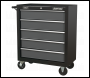 Sealey AP2505B Rollcab 5 Drawer with Ball-Bearing Slides - Black/Grey