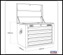 Sealey AP26059TB Superline PRO® Topchest 5 Drawer - Black
