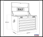 Sealey AP26059TK Superline PRO® Heavy-Duty Topchest 5 Drawer - Khaki