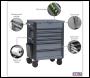 Sealey AP266G Superline Pro® Tool Trolley 6 Drawer - Grey