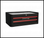 Sealey AP28COMBO2BR Premier™ Retro Style Topchest, Mid-Box Tool Chest & Rollcab Combination 10 Drawer - Black with Red Anodised Drawer Pulls