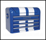 Sealey AP28104BWS Premier™ Retro Style Topchest 4 Drawer - Blue with White Stripes
