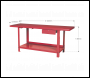 Sealey AP3020 Workbench Steel 2m with 1 Drawer