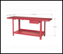 Sealey AP3020 Steel Workbench with Drawer 2m