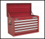 Sealey AP33059COMBO Topchest 5 Drawer with Ball-Bearing Slides - Red & 140pc Tool Kit